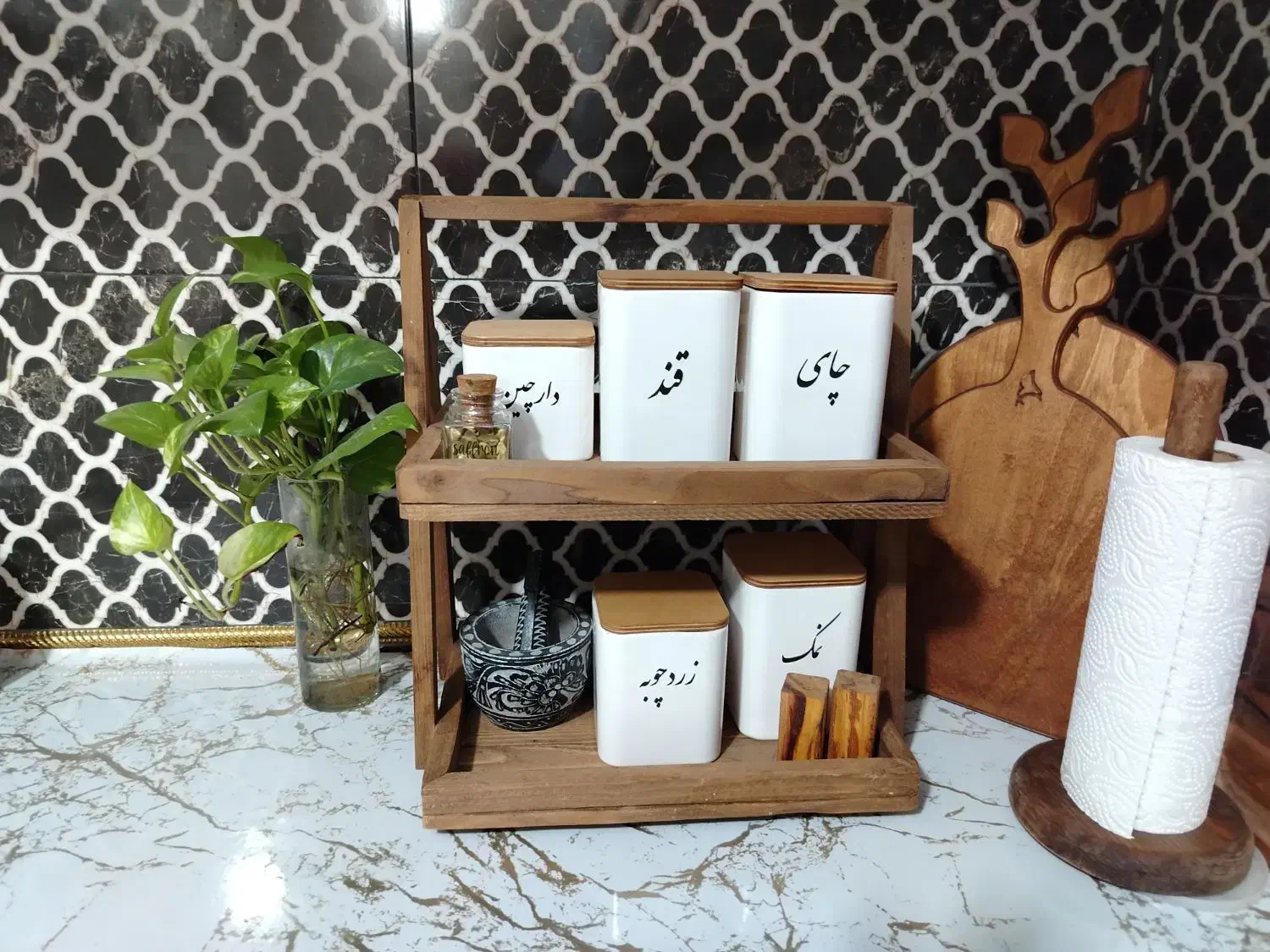 استند و پاسماوری|آب‌چکان و نظم‌دهنده ظروف|نجف‌آباد, صالح آباد|دیوار