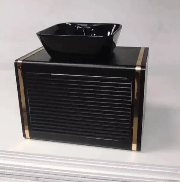 روشویی مشکی طلایی A ۱۱۳|لوازم سرویس بهداشتی|اصفهان, مرداویج|دیوار