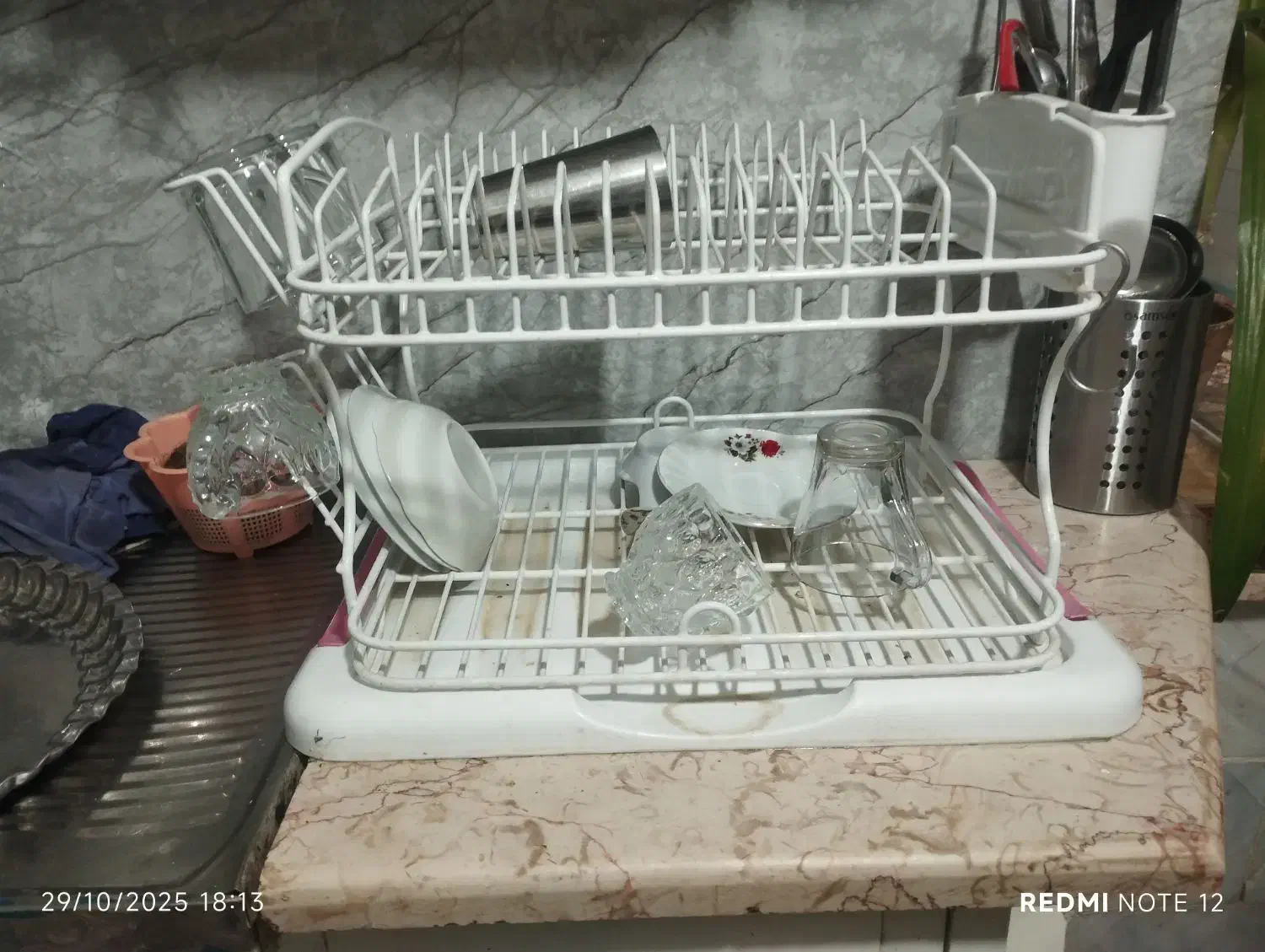 آب چک روی سینک ظرفشویی|آب‌چکان و نظم‌دهنده ظروف|کرمان, |دیوار