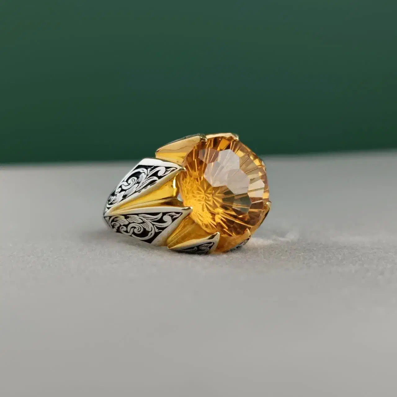 انگشتر سیترین طبیعی|جواهرات|قم, سالاریه|دیوار