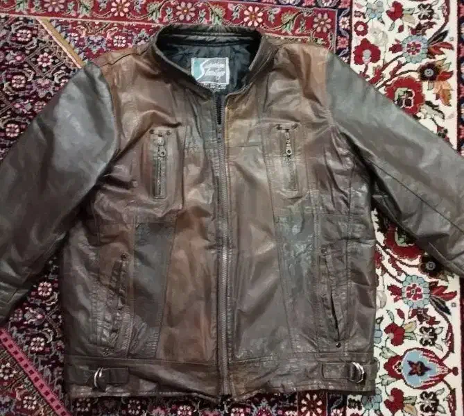 کاپشن چرم قهوه ای|لباس|زنجان, |دیوار