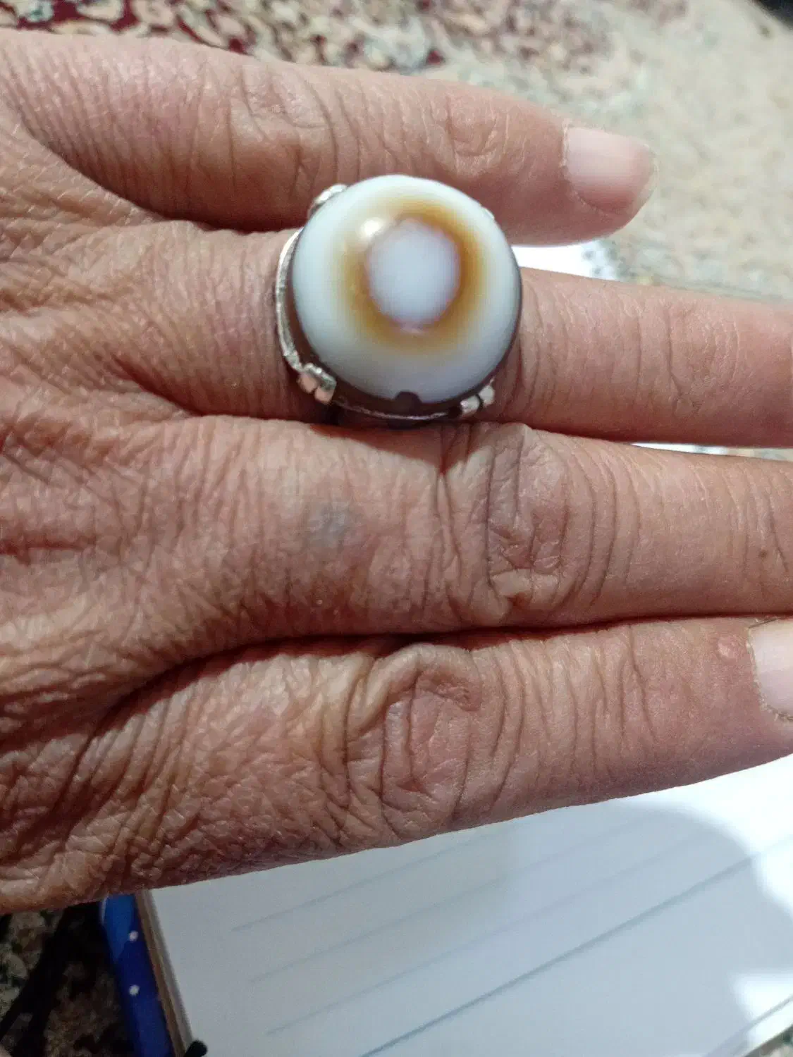 انگشتر قدیمی سنگ اوپال ،سنگ مخصوص مهرماهی ها|کلکسیون اشیاء عتیقه|اسدآباد, |دیوار