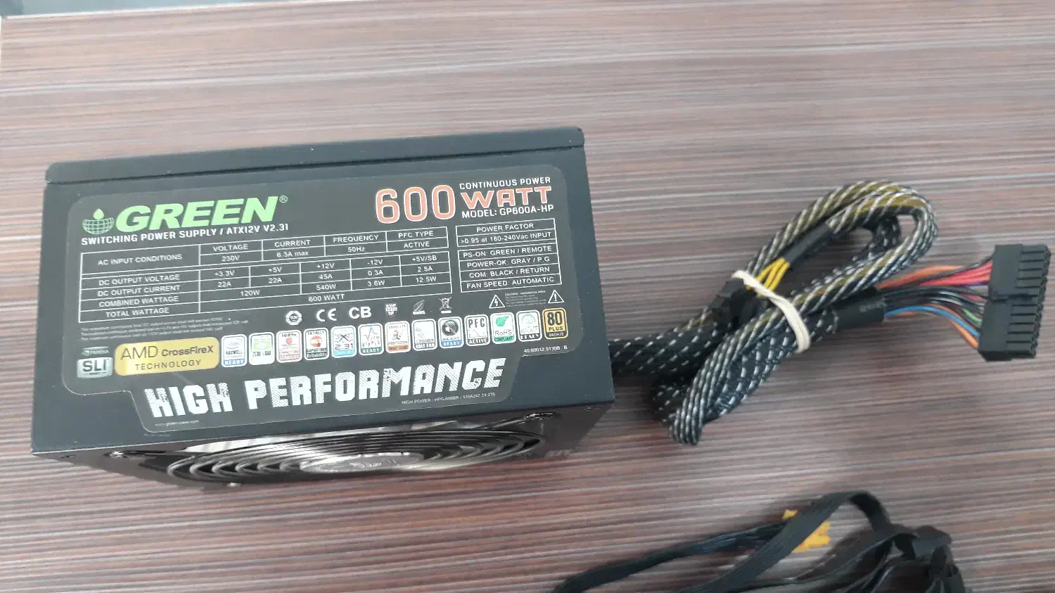 پاور حرفه ای  600 وات گرین|قطعات و لوازم جانبی رایانه|جهرم, |دیوار