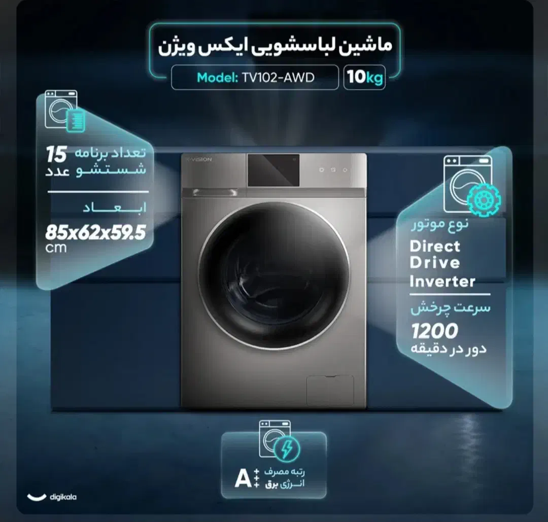فروش استثنایی ماشین لباسشویی آکبند با تخفیف عالی|ماشین لباسشویی و خشک‌کن لباس|تهران, نارمک|دیوار