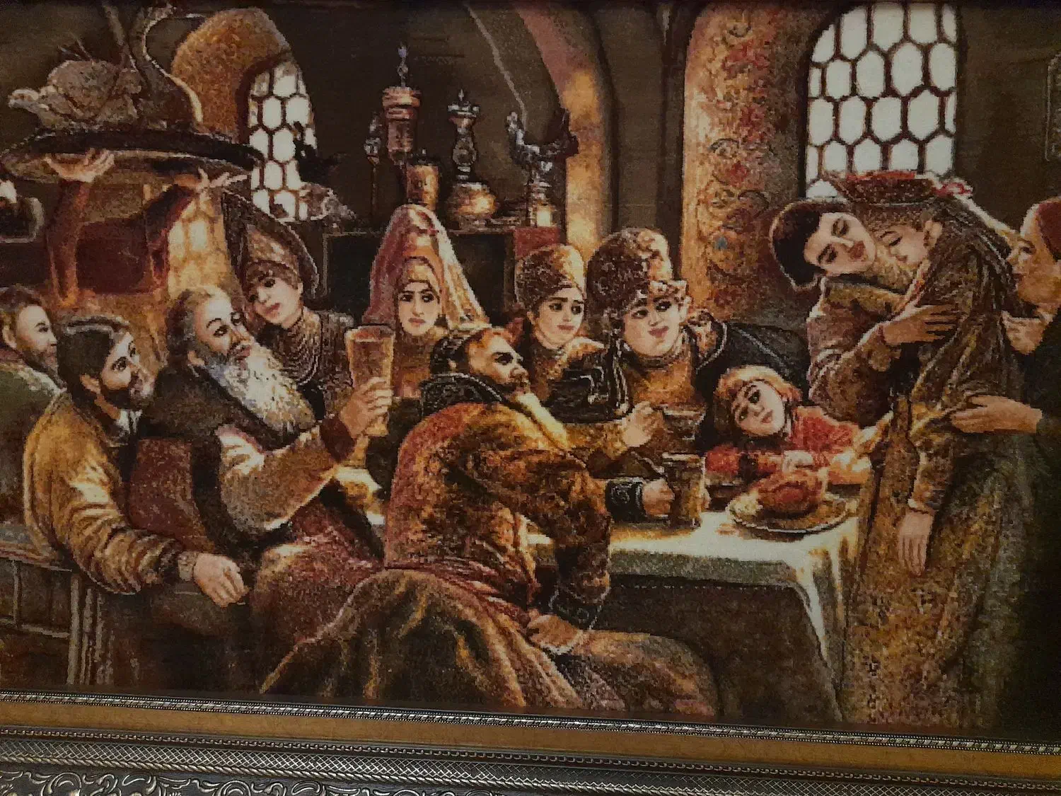 تابلو فرش دستباف تبریز عروسی ناپلئون با۱۴ چهره|تابلو فرش|تهران, فلسطین (میدان انقلاب)|دیوار