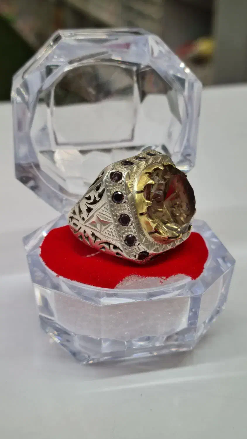 سیترین رکاب دست مخارجکاری|جواهرات|یزد, |دیوار