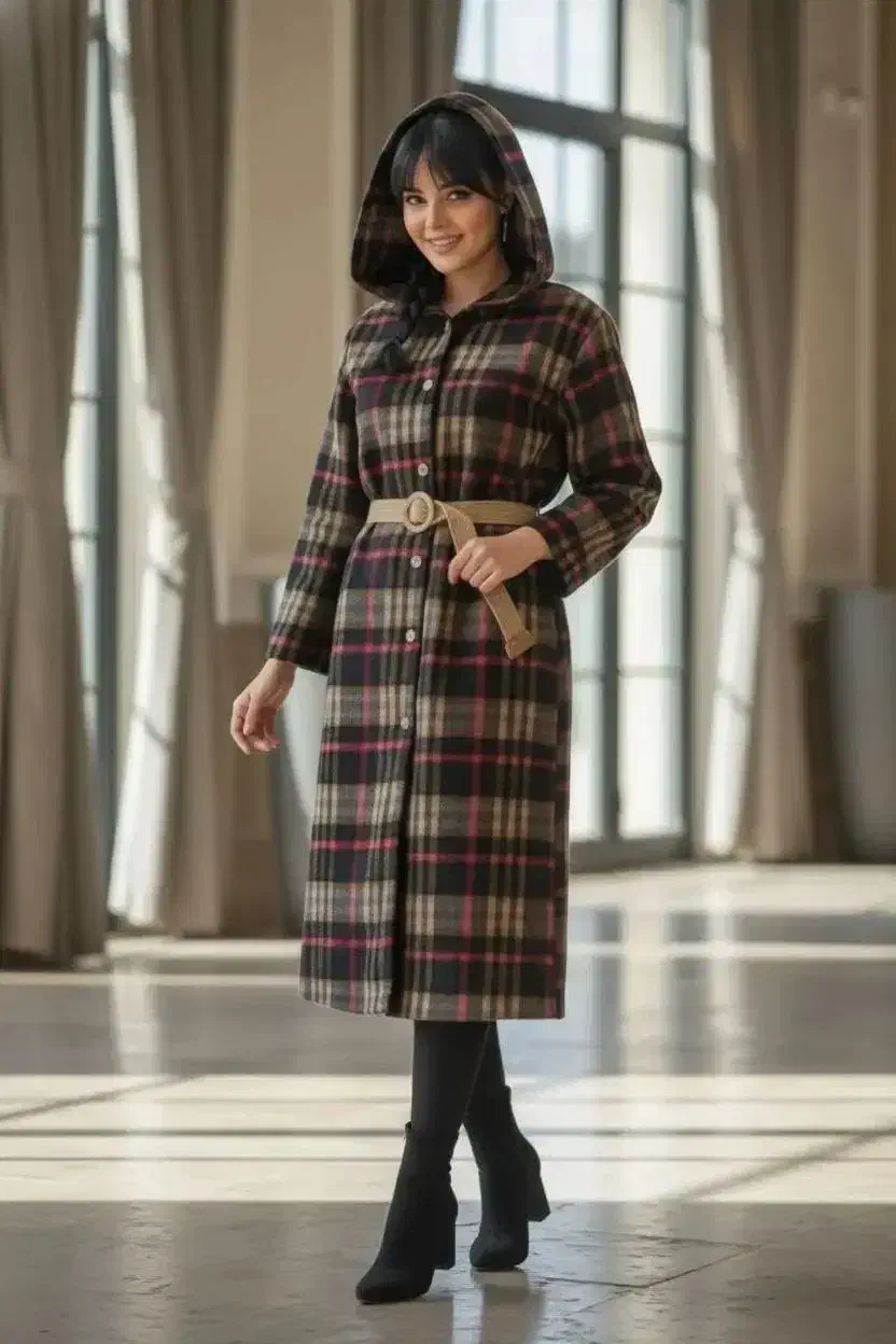 پالتو بلند پشمی کلاهدار|لباس|شاهرود, |دیوار