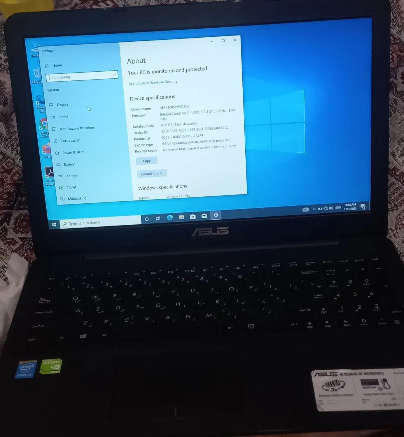 لپ تاپ ایسوس x554|رایانه همراه|تهران, نازی‌آباد|دیوار