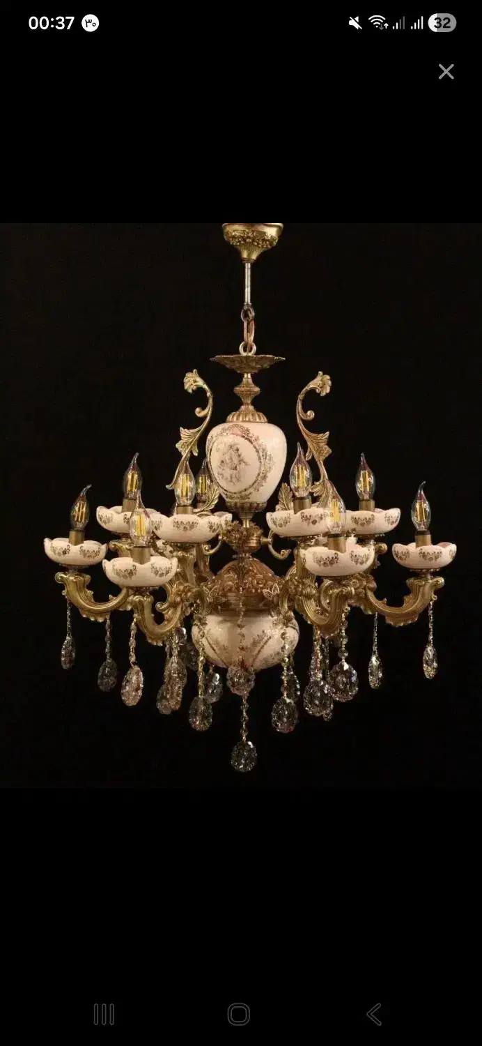 لوستر و کنارسالنی برنز شیک|لوستر و چراغ آویز|اسلام‌‌آباد غرب, |دیوار