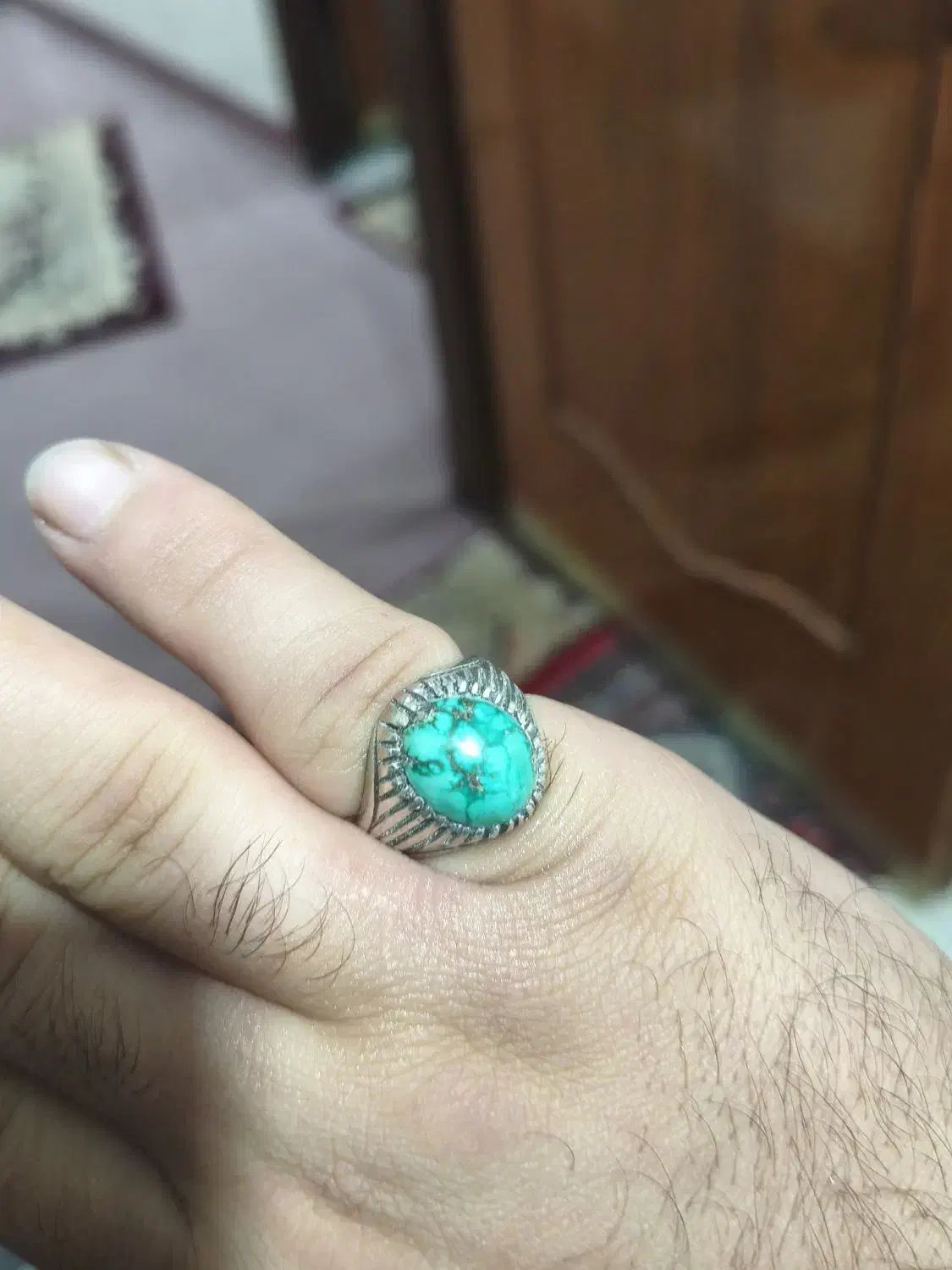 انگشتر فیروزه نیشابور دست ساز|جواهرات|بهبهان, |دیوار