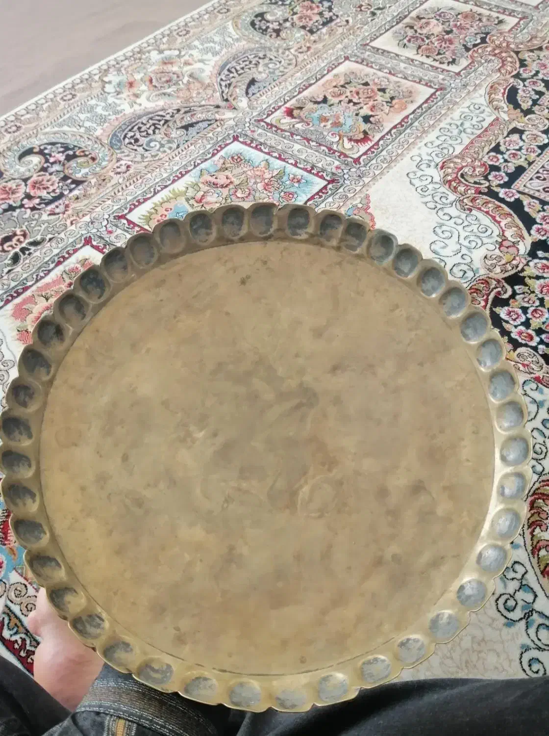 سینی برنجی 400 سال قدمت|کلکسیون اشیاء عتیقه|مشهد, هدایت|دیوار