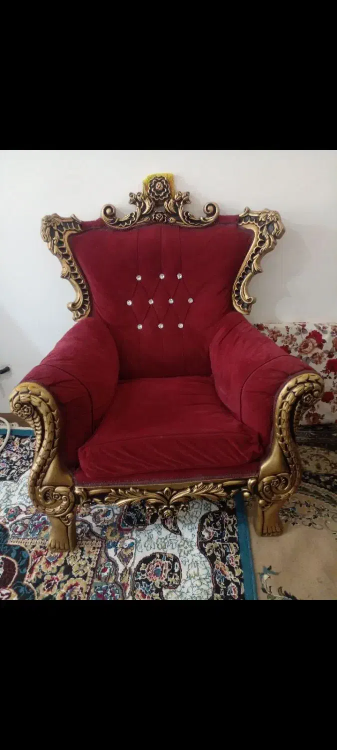 مبل هفت نفره بابوفه ومیزعسلی|مبلمان خانگی و میز عسلی|سراب, |دیوار