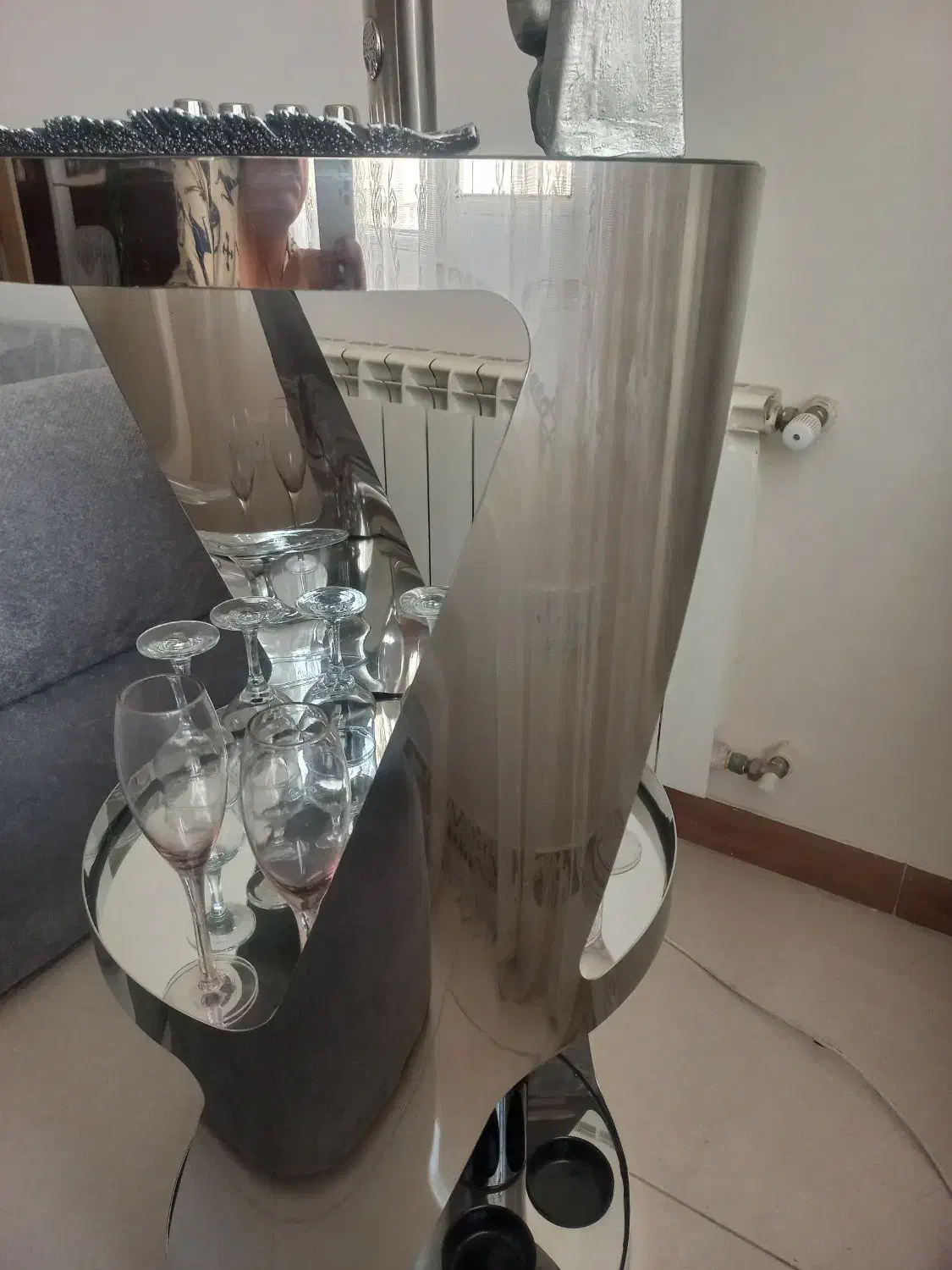 میز بار استیل نو نو|بوفه، ویترین، کنسول|اسلامشهر, شهرک توحید|دیوار