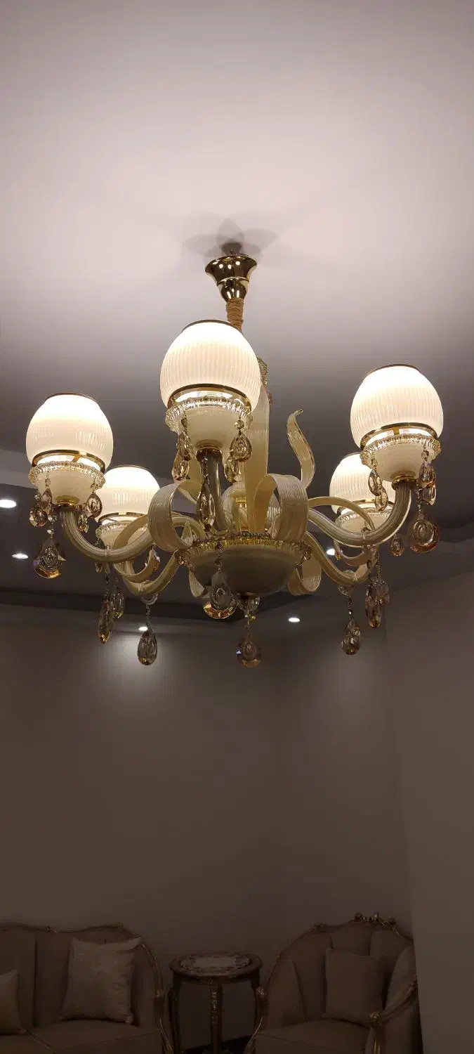 لوستر ۶ شعله کاملا نو|لوستر و چراغ آویز|تهران, تهرانسر شرقی|دیوار