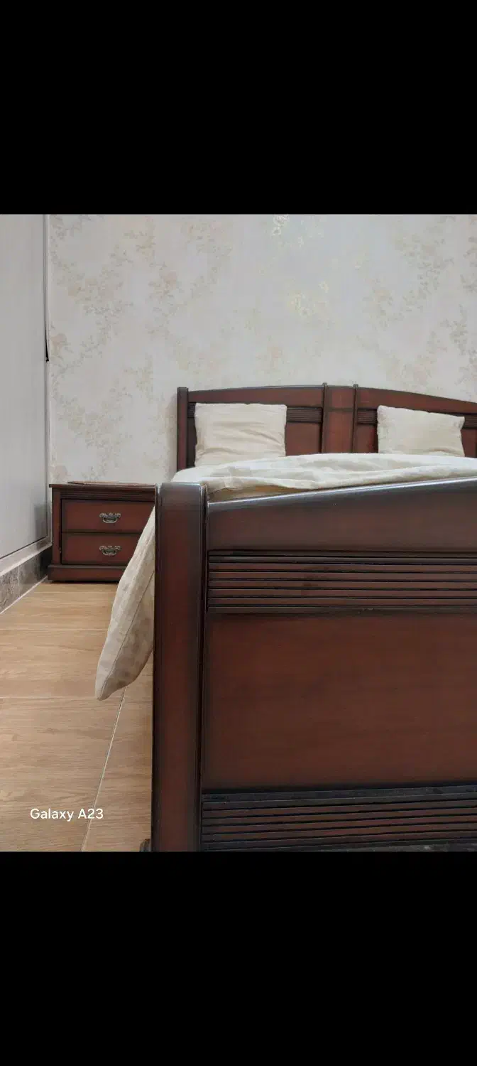 سرویس خواب دو نفره چوب راش به همراه تشک رویا|تخت و سرویس خواب|زنجان, |دیوار