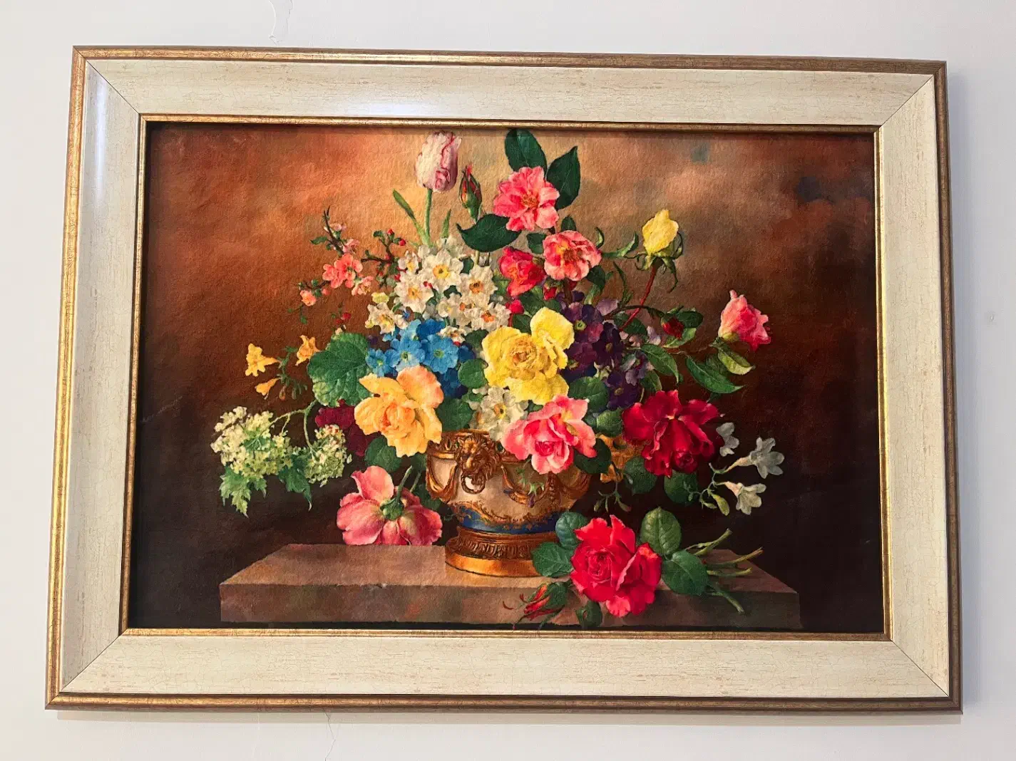 تابلو فرش فاخر ابریشم ماشینی طرح گلدان نفیس|تابلو فرش|سمنان, |دیوار