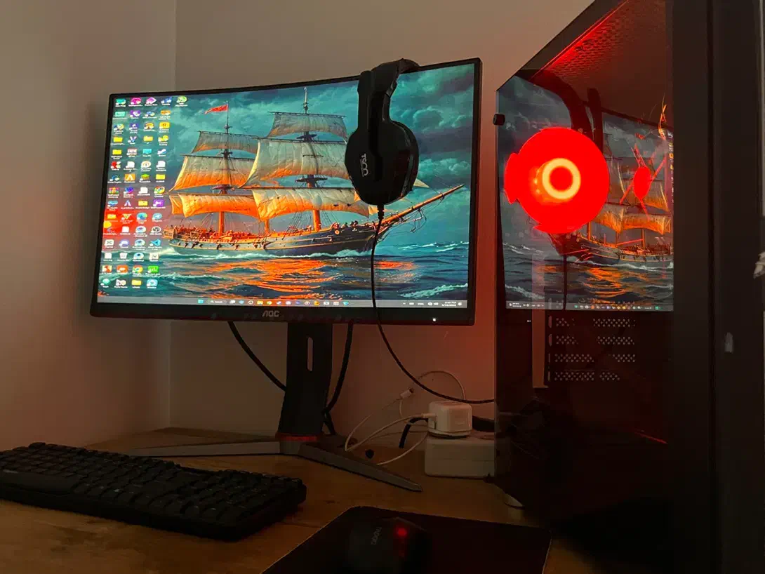 سیستم گیمینگ با مانیتور و تجهیزات|رایانه رومیزی|کرج, کیانمهر|دیوار