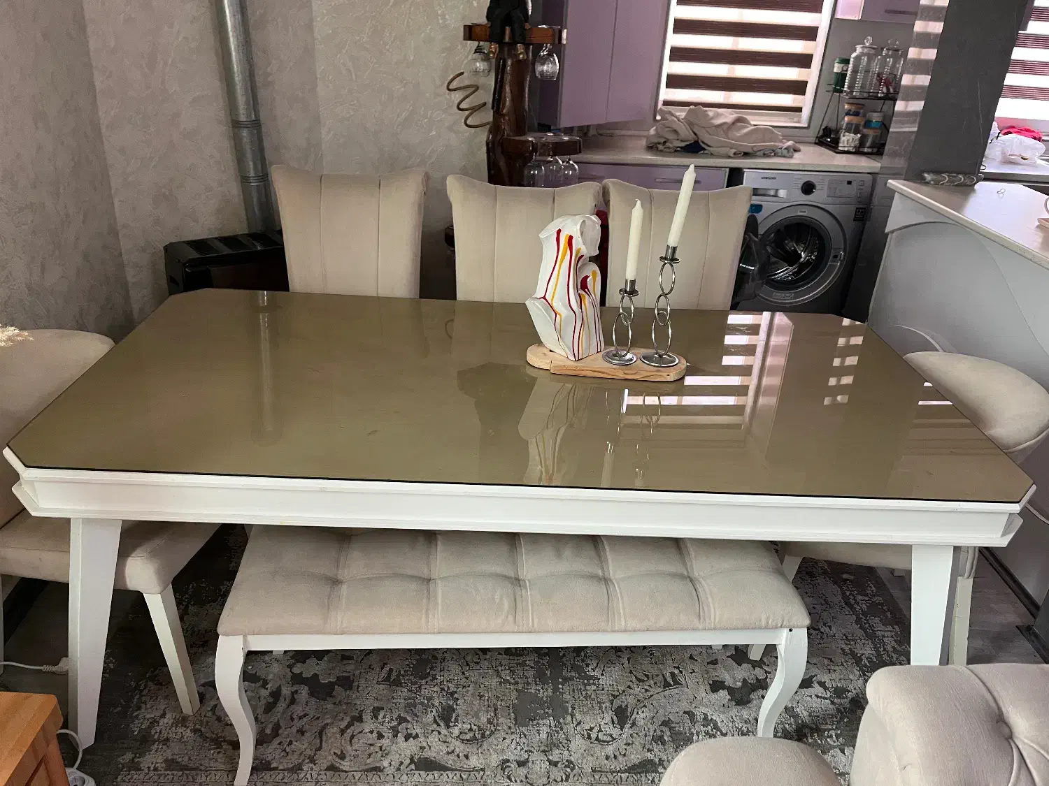 میزنهارخوری ۸نفره همراه|میز و صندلی غذاخوری|بندر انزلی, عباس آباد|دیوار