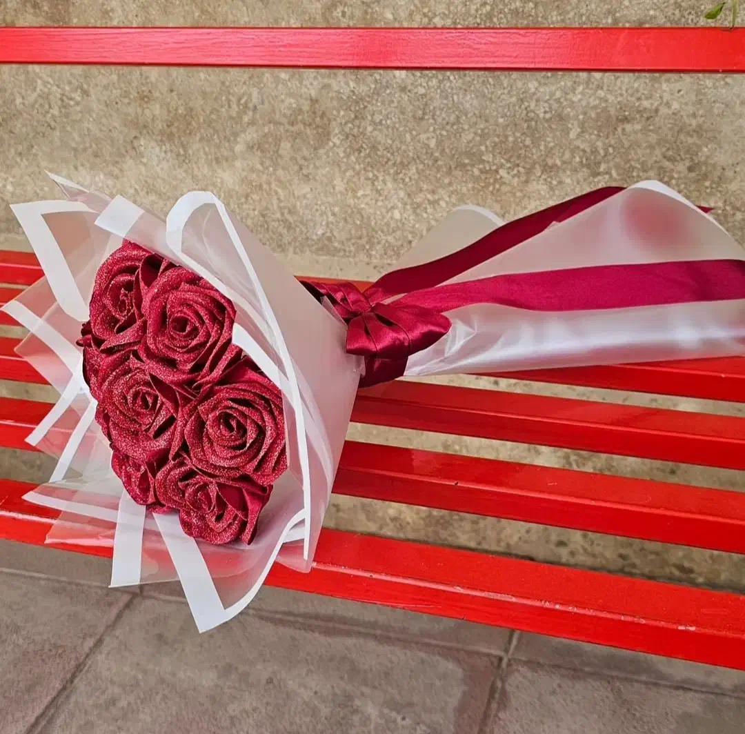 گل رز روبانی|گل مصنوعی|خوی, |دیوار
