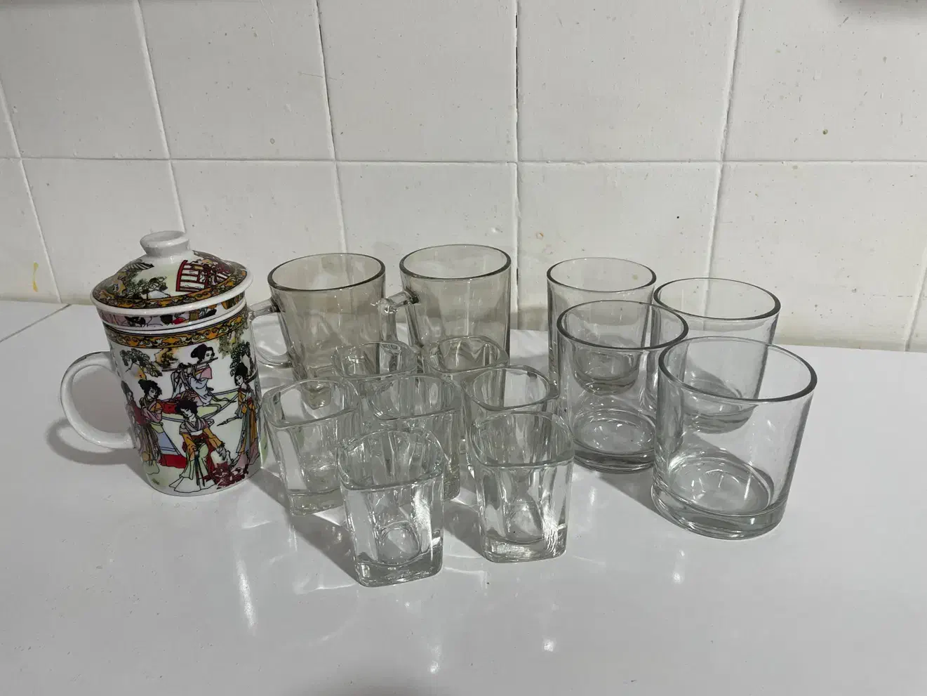 لیوان دمنوشساز چینی، تعدادی لیوان و استکان|ظروف سرو و پذیرایی|چابهار, |دیوار