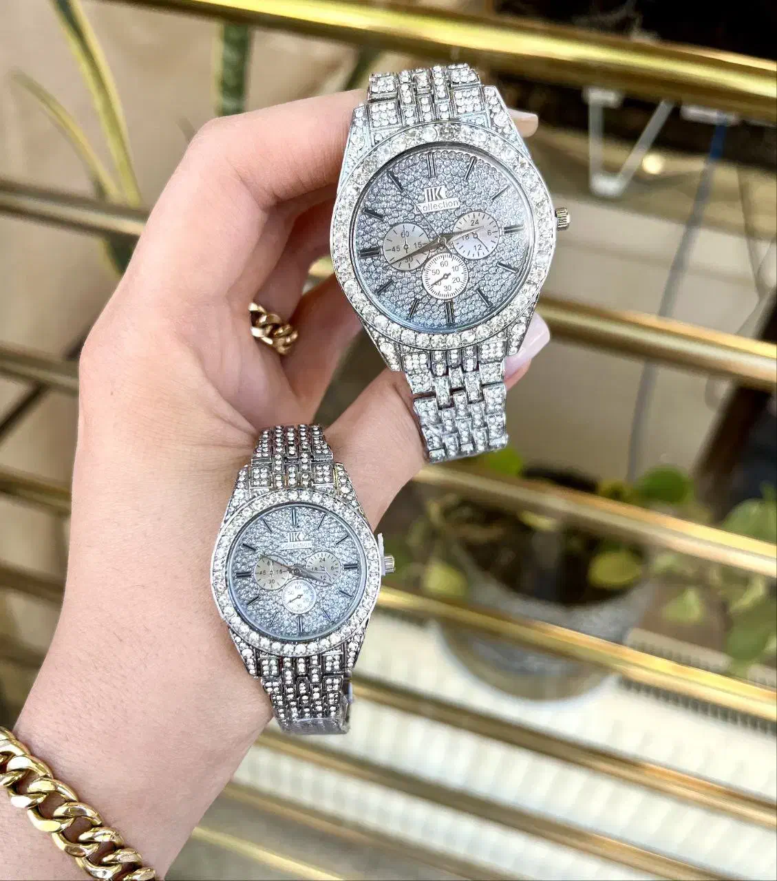 ساعت فول نگین طرح رولکس مارک رولگ صحفه بزرگ موجود|ساعت|یزد, |دیوار