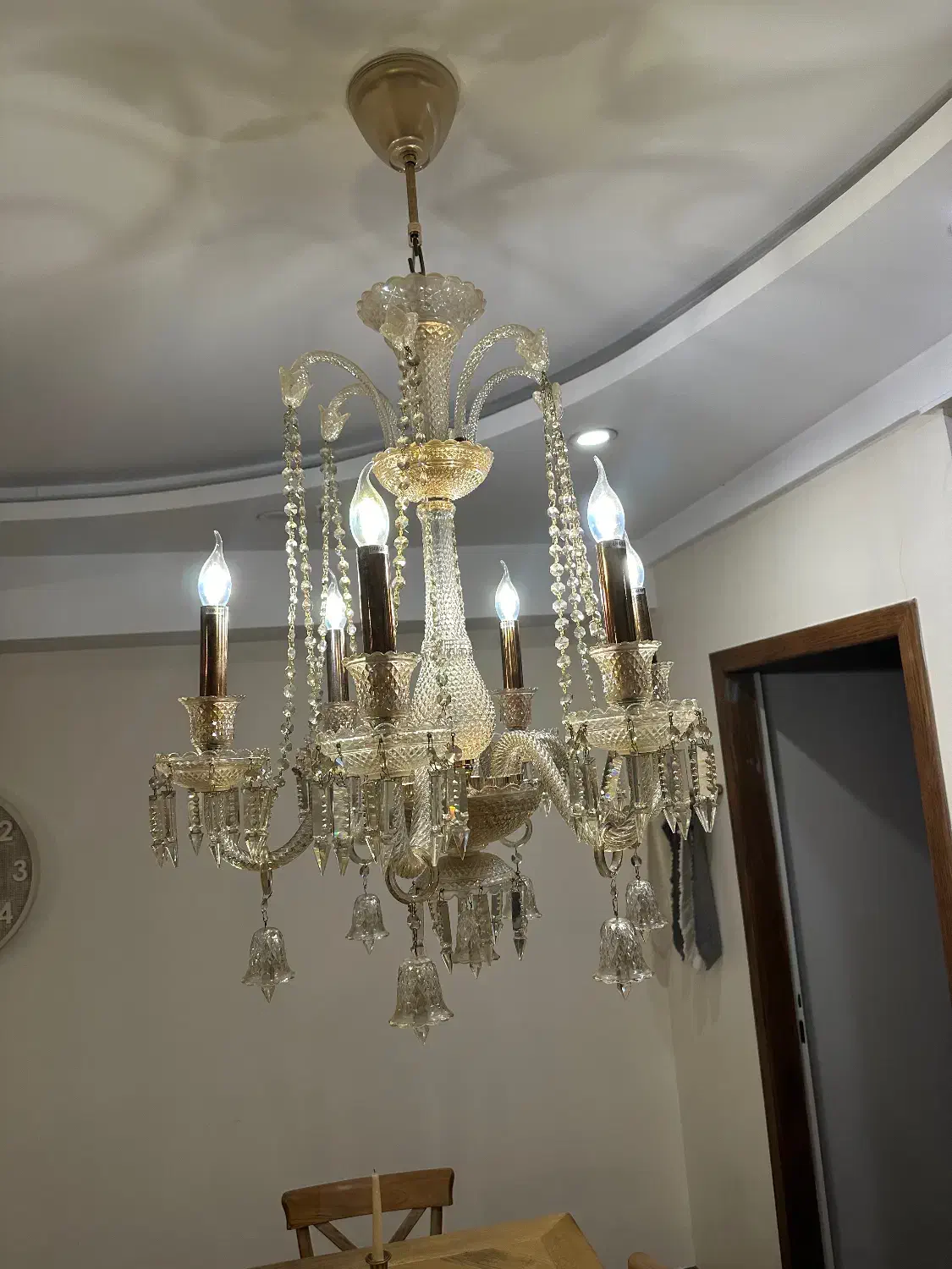 لوستر طرح باکارا رنگ شامپاینی|لوستر و چراغ آویز|تهران, ازگل|دیوار