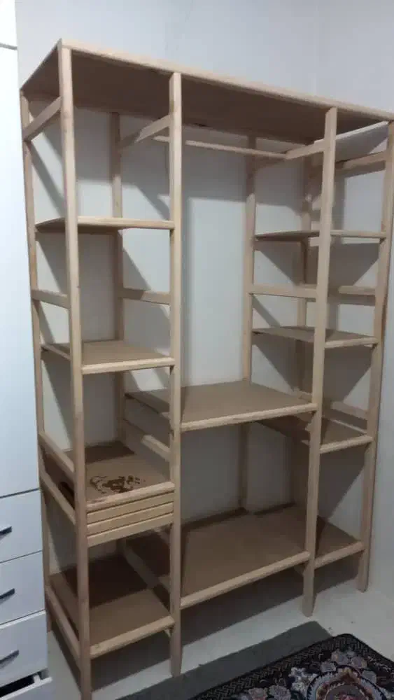 رگال چوب راش|کتابخانه، شلف، قفسههای دیواری|پاکدشت, حصار امیر|دیوار