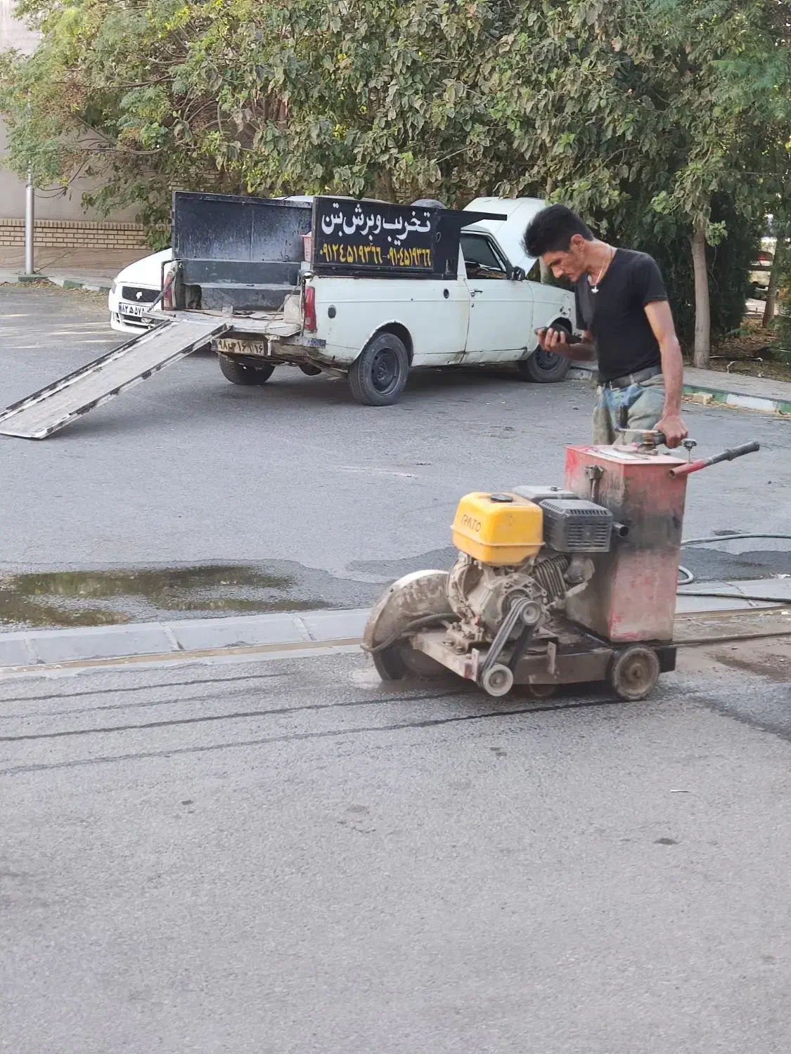 کاتر برش آسفالت .بتن مسلح و عادی سقف دالوغیره|خدمات پیشه و مهارت|قم, شهرک قدس|دیوار