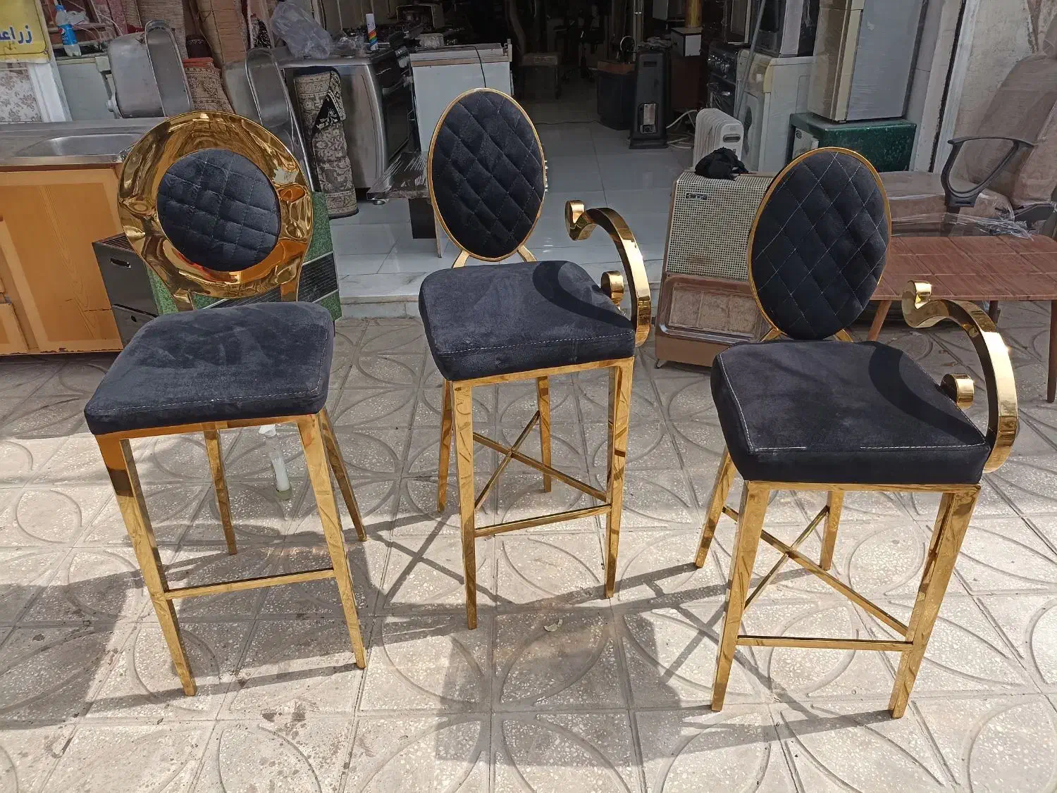 صندلی استیل طلایی طرح ملودی|صندلی و نیمکت|سبزوار, طبرسی (جعفرآباد)|دیوار