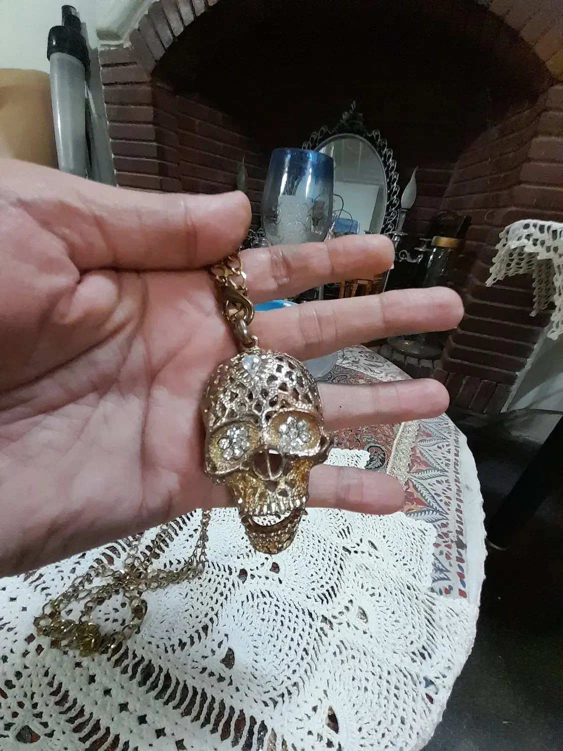 گردنبند اسکلت برنز|بدلیجات|شیراز, ستارخان|دیوار