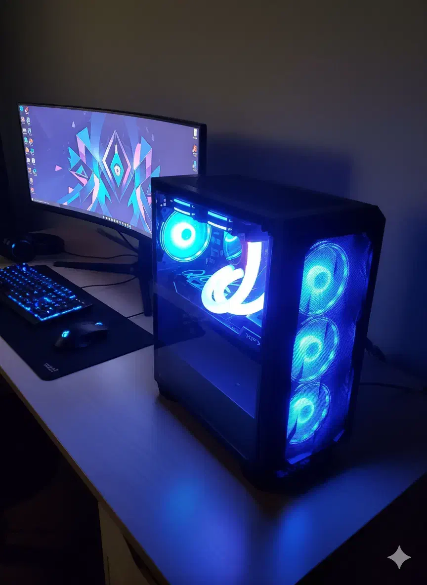 کیس گیمینگ با گرافیک 16GB و رم 64|رایانه رومیزی|شلمان, |دیوار