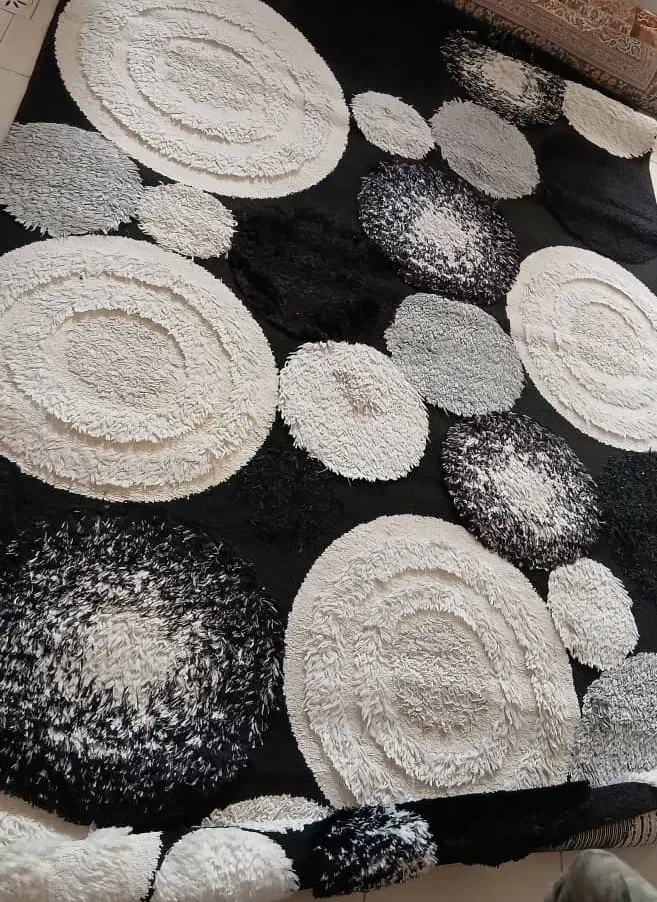 فرش سفید مشکی|فرش|ایلام, |دیوار