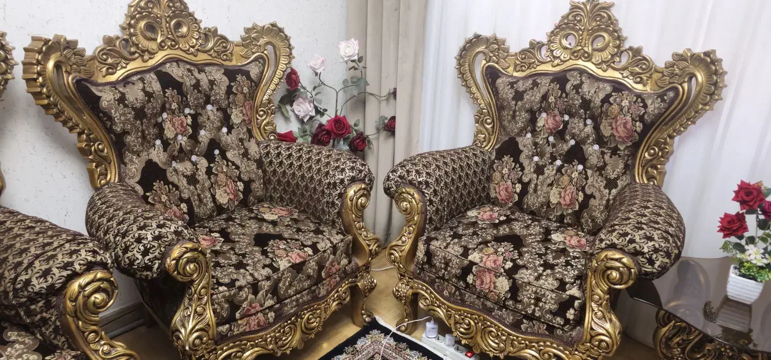 مبل سلطنتی ۹ نفره|مبلمان خانگی و میز عسلی|تهران, باغ فیض|دیوار