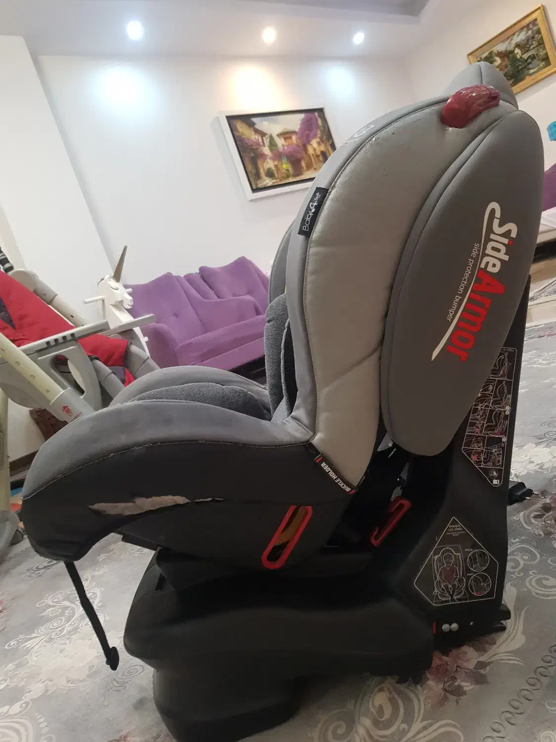 صندلی ماشین baby 4 life و صندلی غذا کودک good baby|تخت و صندلی بچه|تهران, شهرک نفت|دیوار