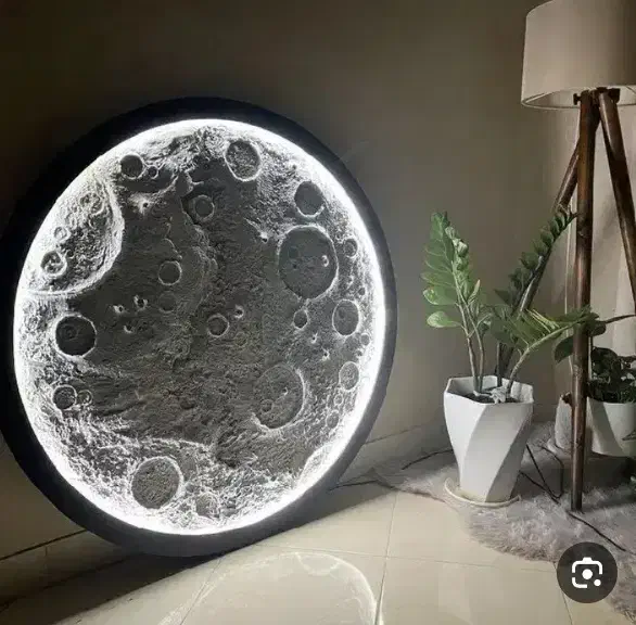 تابلو ماه برجسته نورانی|تابلو، نقاشی، عکس|بروجرد, |دیوار