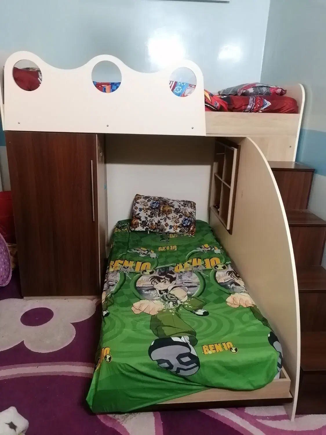 تخت دوطبقه نوجوان|تخت و سرویس خواب|بجنورد, |دیوار