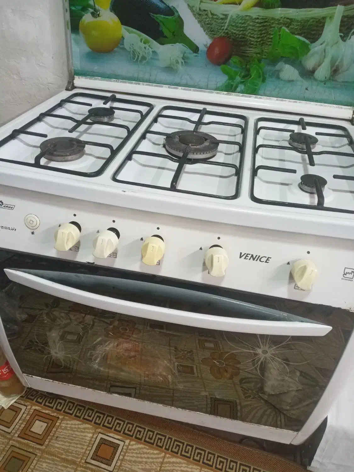 گازپنج شعله طرح فر(سنگاچین)|اجاق گاز و لوازم برقی پختوپز|بندر انزلی, چهارفریضه|دیوار