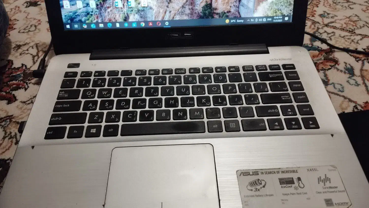 لپ تاپ ایسوس در حد نو|رایانه همراه|فردیس, منظریه|دیوار