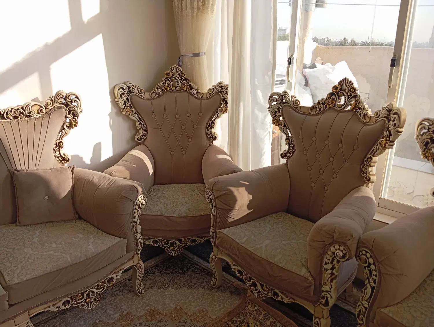 مبلمان ۸نفره|مبلمان خانگی و میز عسلی|فلاورجان, |دیوار