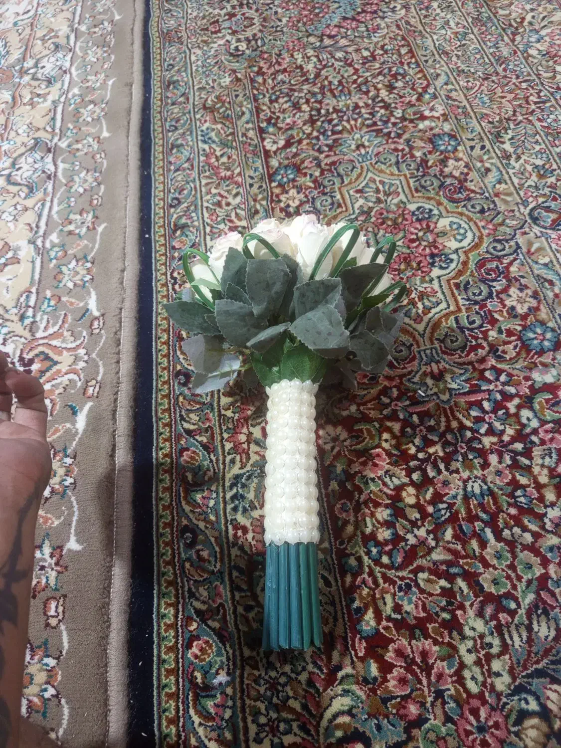 دسته گل عروس|گل مصنوعی|زرند, |دیوار