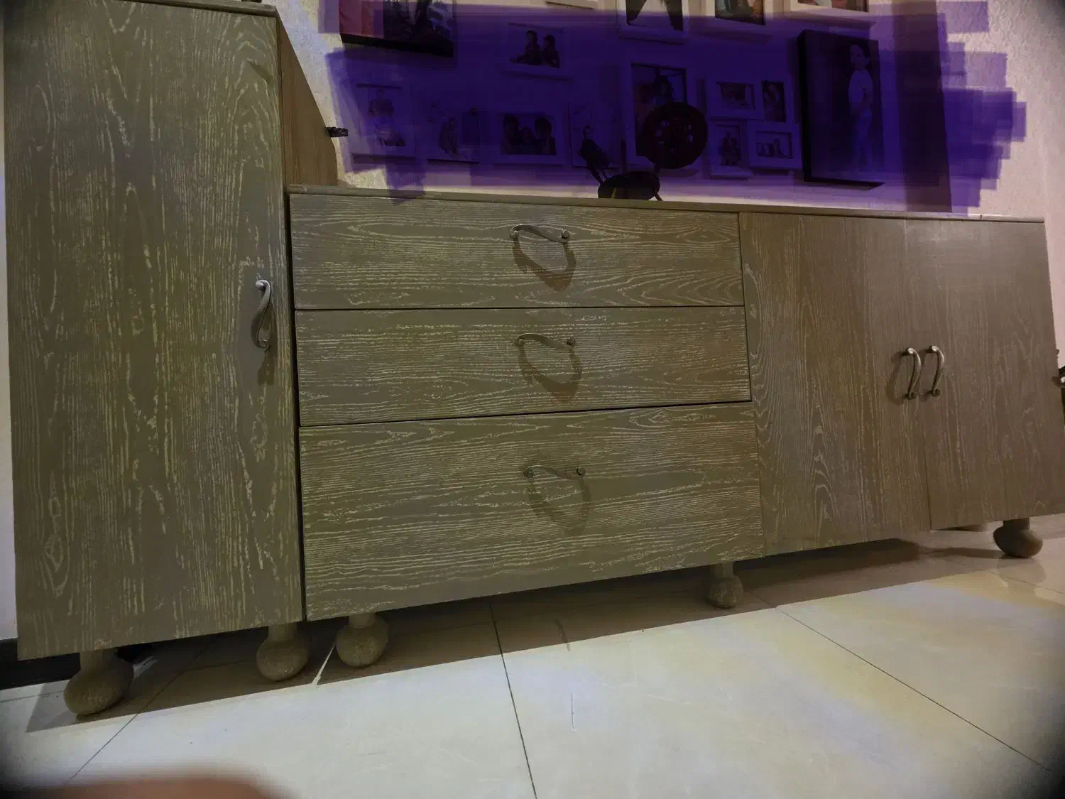 بوفه دو تکه از جنس چوب|بوفه، ویترین، کنسول|قم, بکایی|دیوار