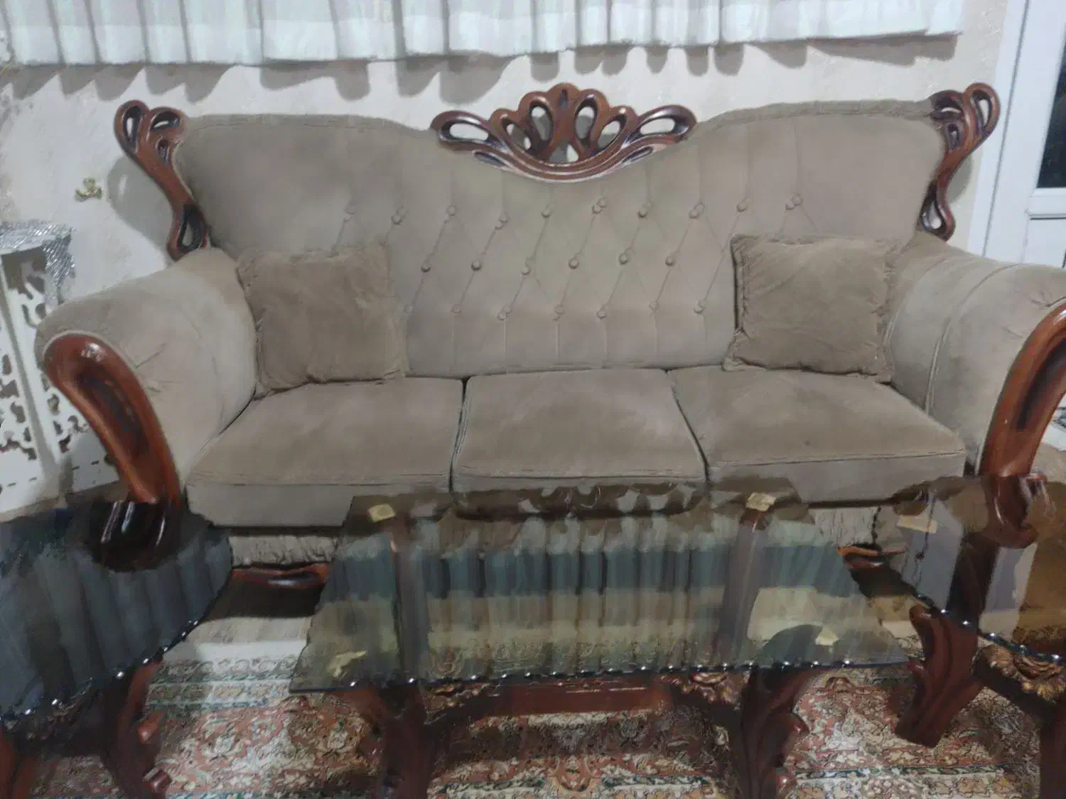 مبل کلاسیک 7نفره|مبلمان خانگی و میز عسلی|رباط‌کریم, رباط‌کریم|دیوار