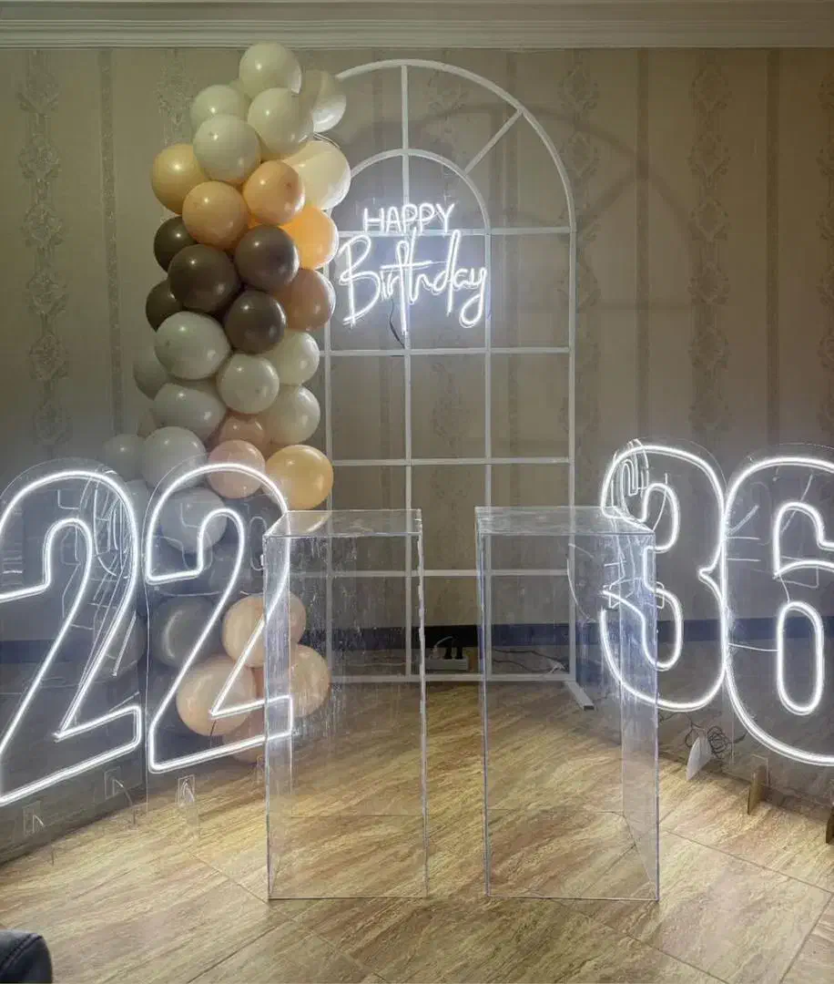 عدد نئون تولد|ریسه و چراغ تزئینی|اصفهان, برازنده|دیوار