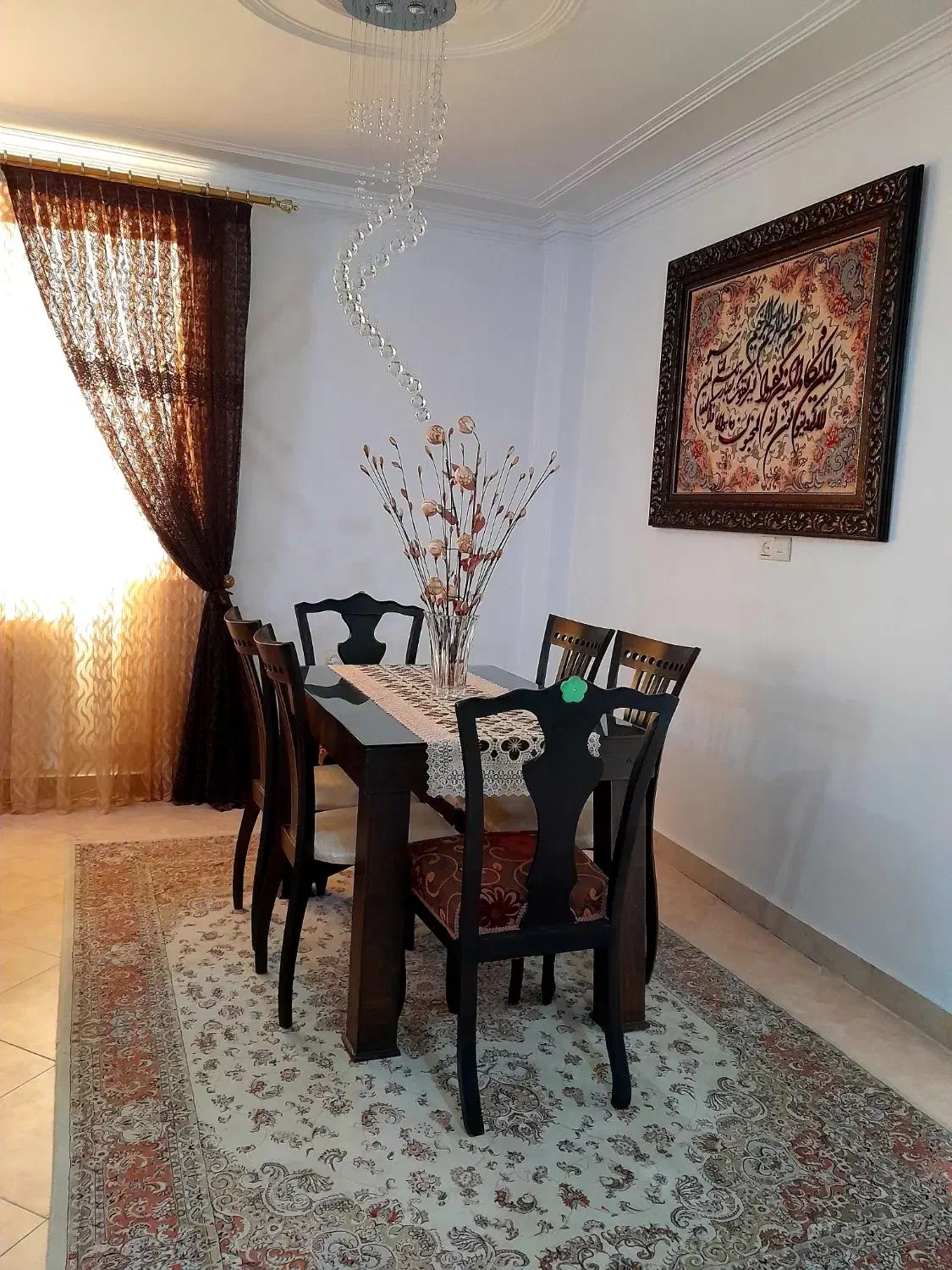 مبل ۹ نفره ناهار خوری ۴ چوب راش|مبلمان خانگی و میز عسلی|هشتگرد, فاز ۲ مهستان|دیوار