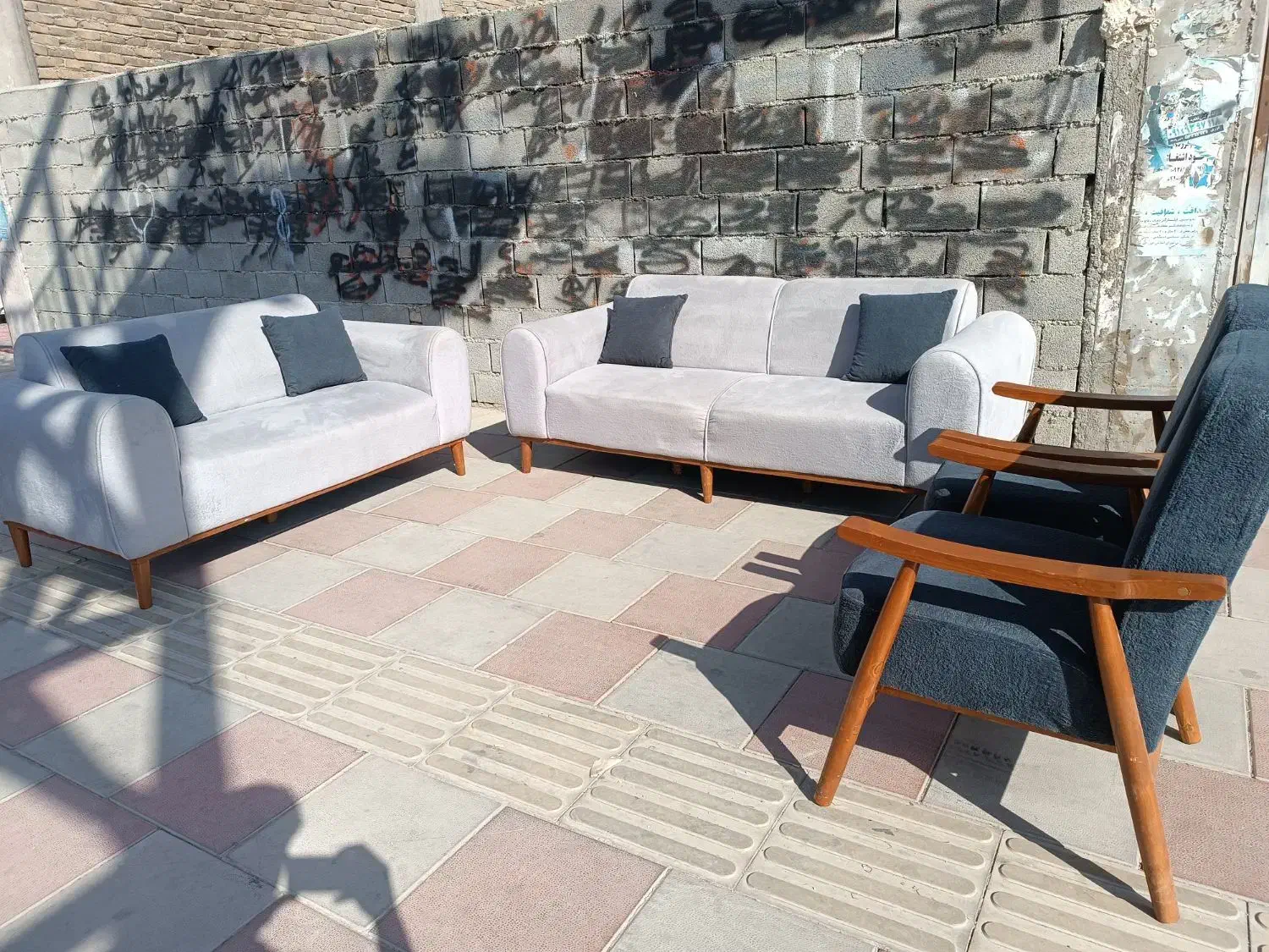 مبل مینیمال ۷ نفره کف نمایشگاهی|مبلمان خانگی و میز عسلی|رباط‌کریم, رباط‌کریم|دیوار
