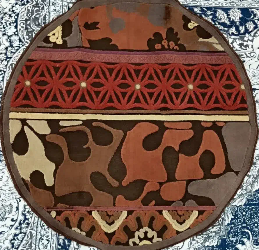 فرش آشپزخانه ۱۸۰در ۱۳۰وفرش گرد زیبا وتمیز|پادری|تهران, وصفنارد|دیوار