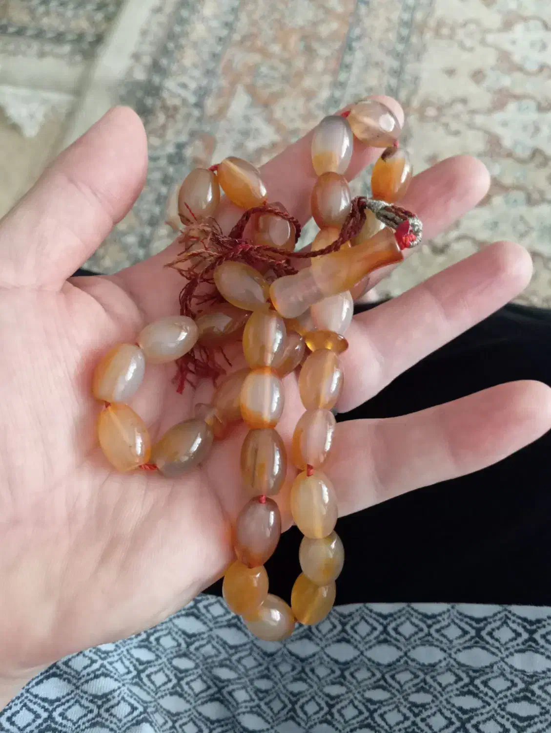 تسبح قدیمی عقیق یمن اصل|کلکسیون اشیاء عتیقه|تهران, تهرانسر مرکزی|دیوار