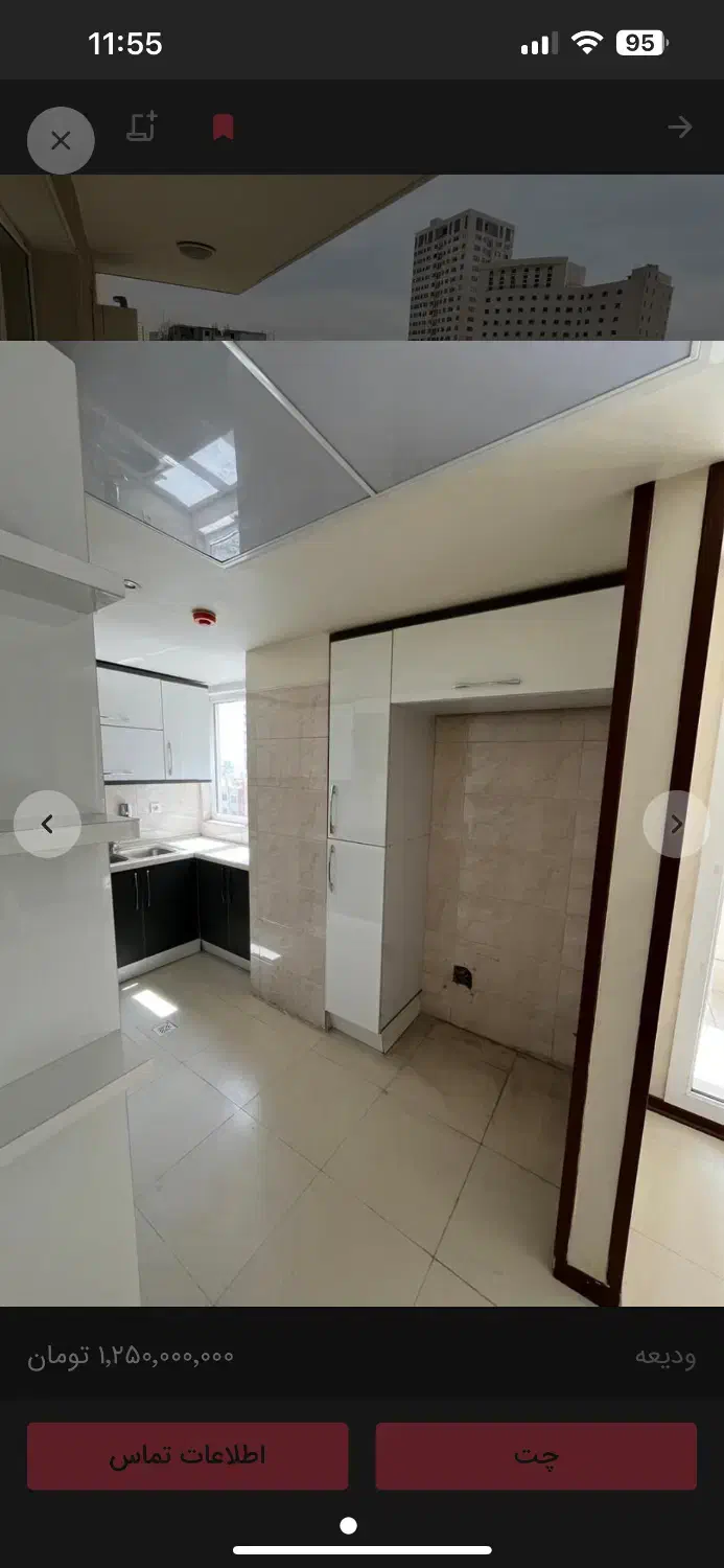 ۹۸متر۲خواب نوسازوتمیزطبقات بالا/رزمال/دریاچه