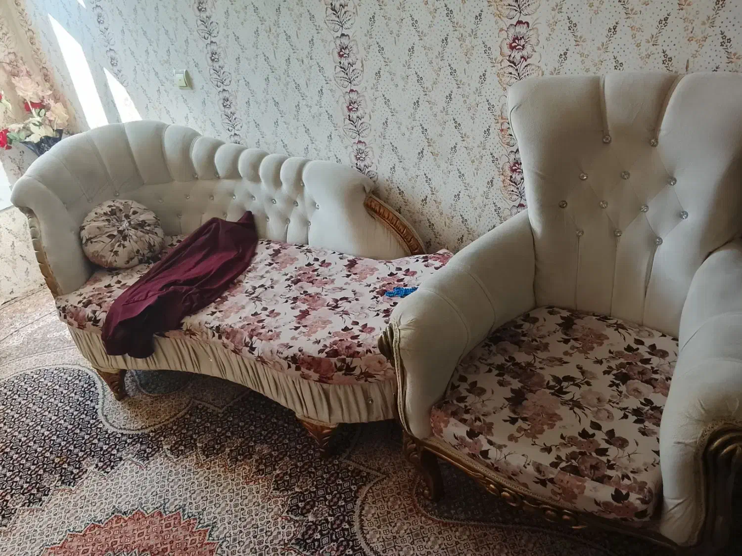 مبل راحتی وشزلونی تمیز دودست|مبلمان خانگی و میز عسلی|اردبیل, |دیوار