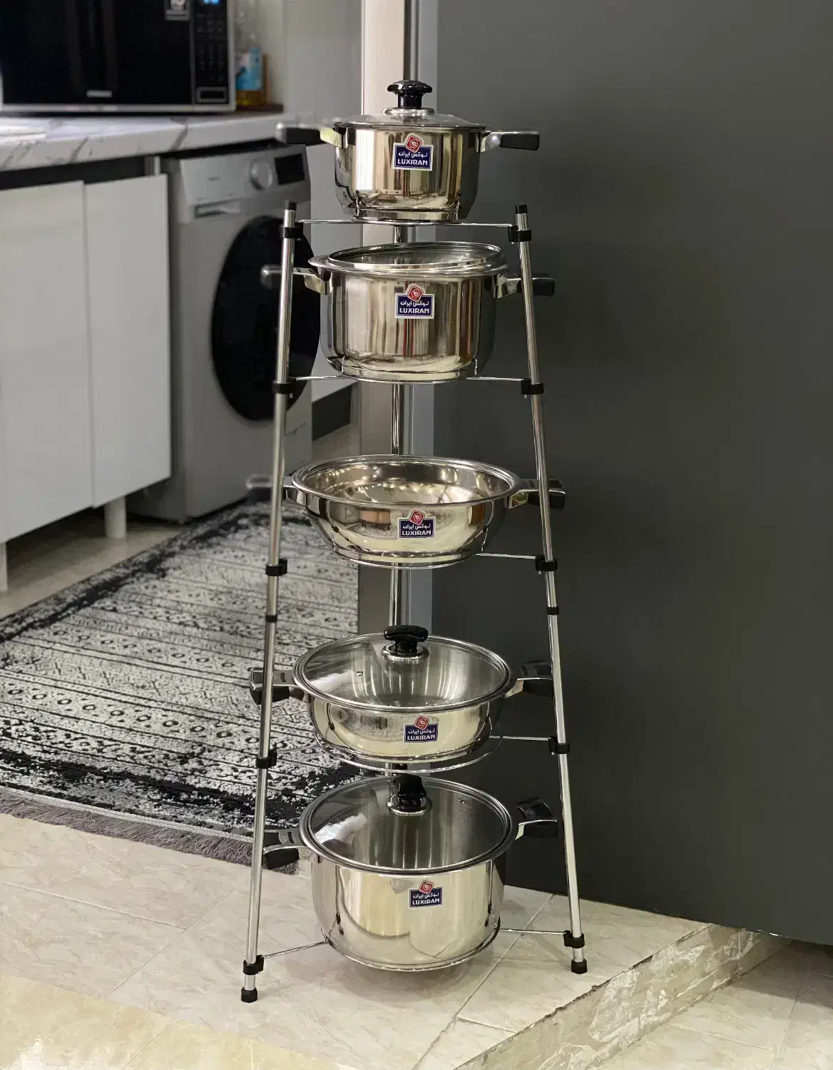 استند قابلمه|آب‌چکان و نظم‌دهنده ظروف|لنجان, |دیوار